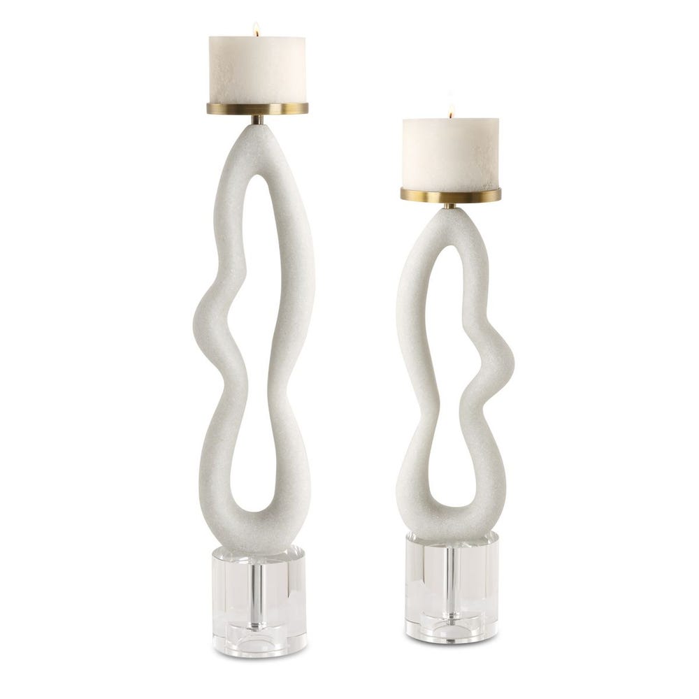 FEAMELO CANDLEHOLDERS S/2