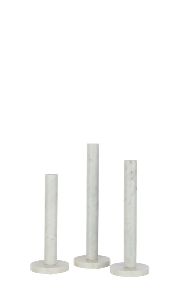 MARBLE CANDLEHOLDER SET OF 3