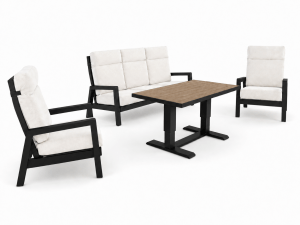 MILAN ANTHRACITE ALU SOFA SET