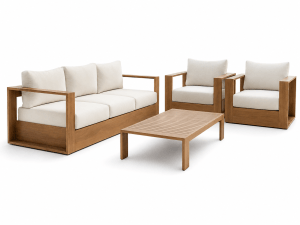 SANTA FE SET – WOOD-LOOK ALUMINUM