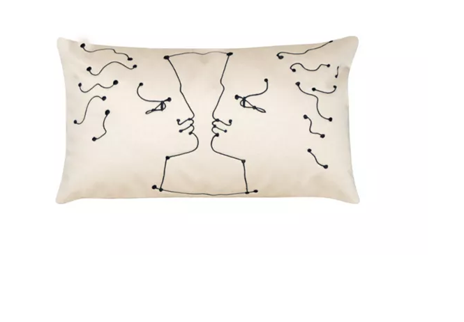 CUSHION FACE A FACE WHITE