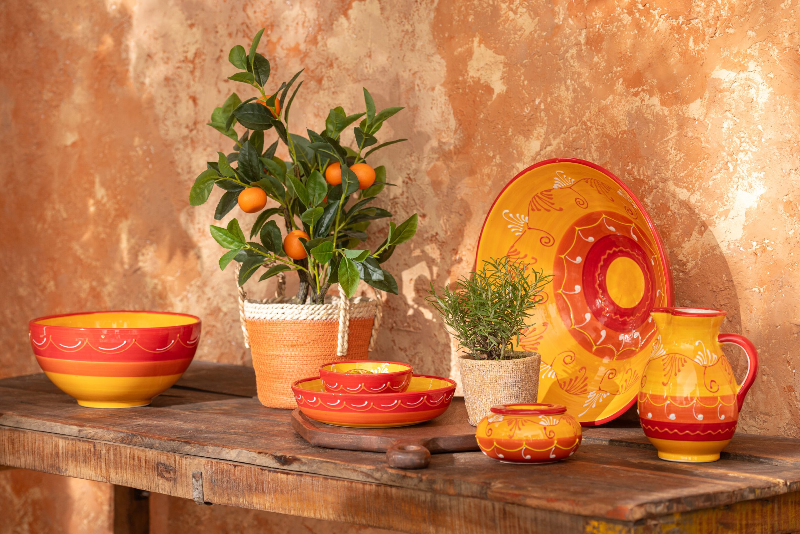 ORANGE TREE IN POT ARTIFICIAL ORANGE/GREEN SMALL