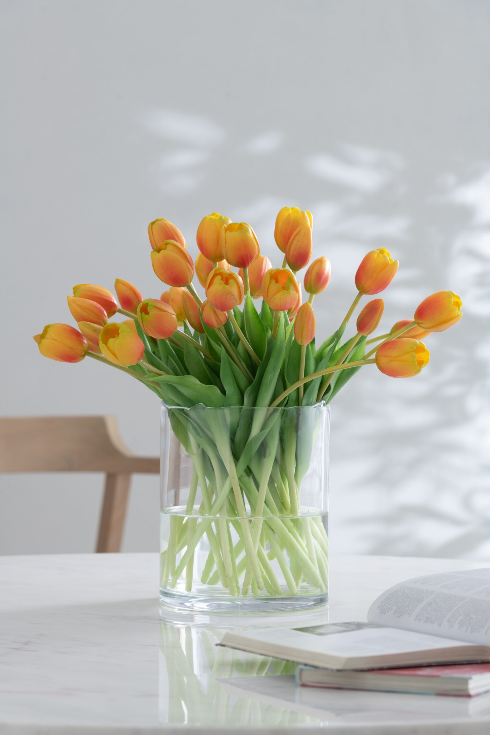 BOUQUET TULIPS 7PIECES PU ORANGE SMALL
