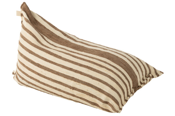 WH/BR STRIPES BEAN BAG