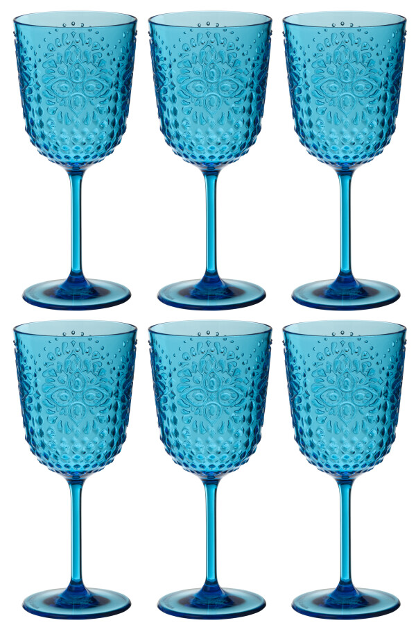B/6 AZURE WINE GLASSES