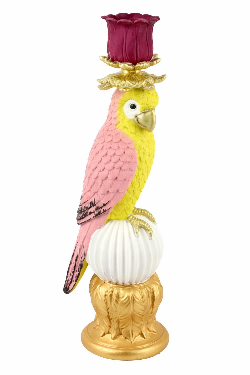 CANDLEHOLDER PARADISE  PARROT PINK