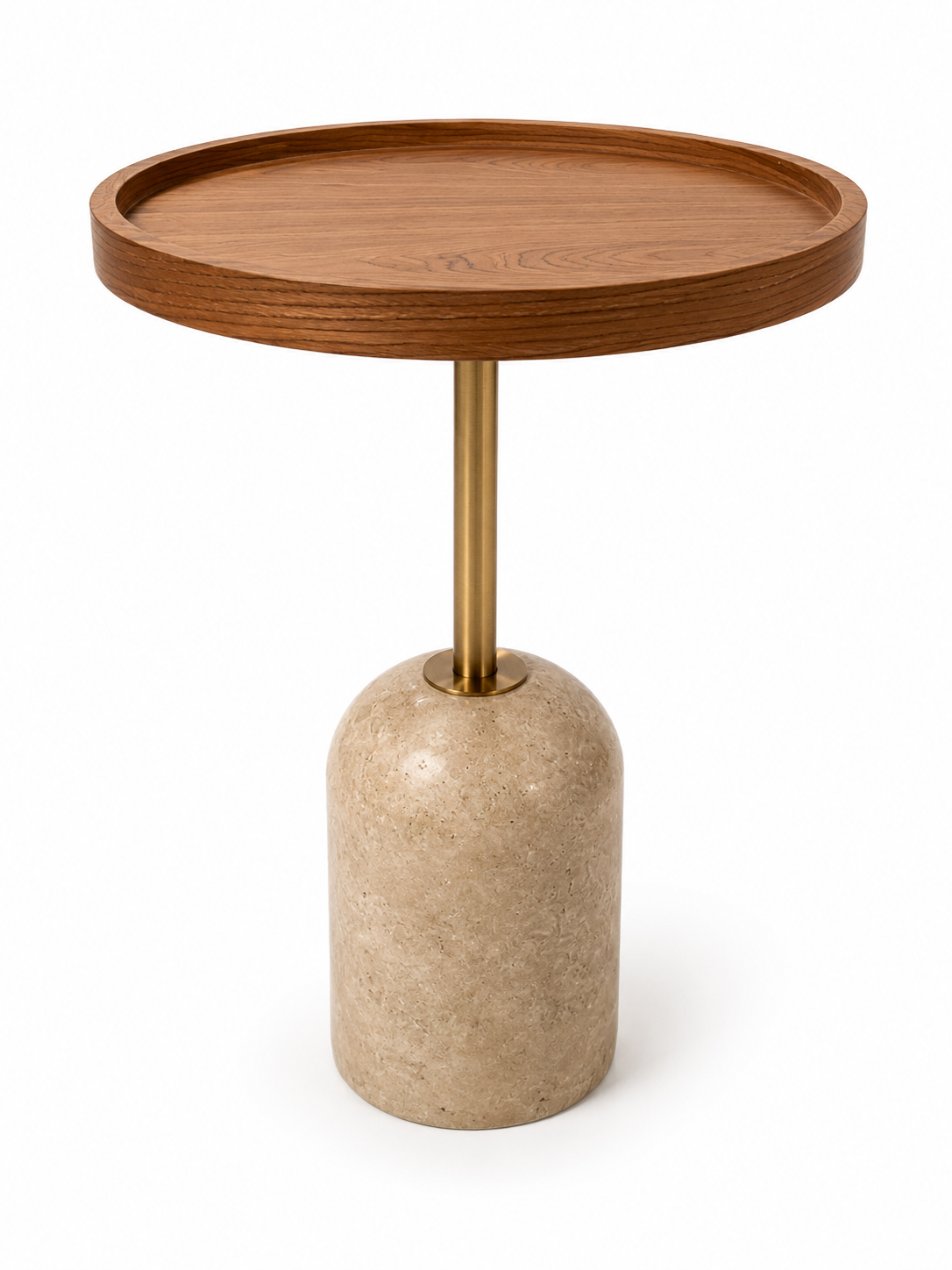 STONE/WOOD SIDE TABLE S