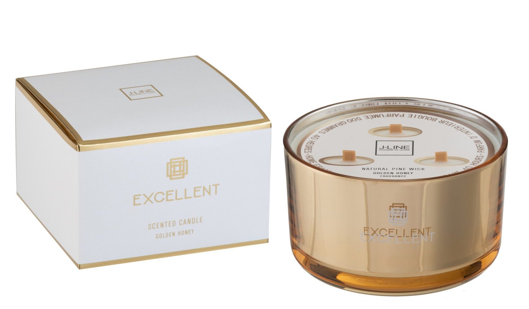 EXCELLENT – GOLDEN HONEY CANDLE LARGE