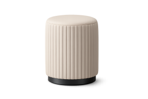 VELVET PUFF OTTOMAN BEIGE