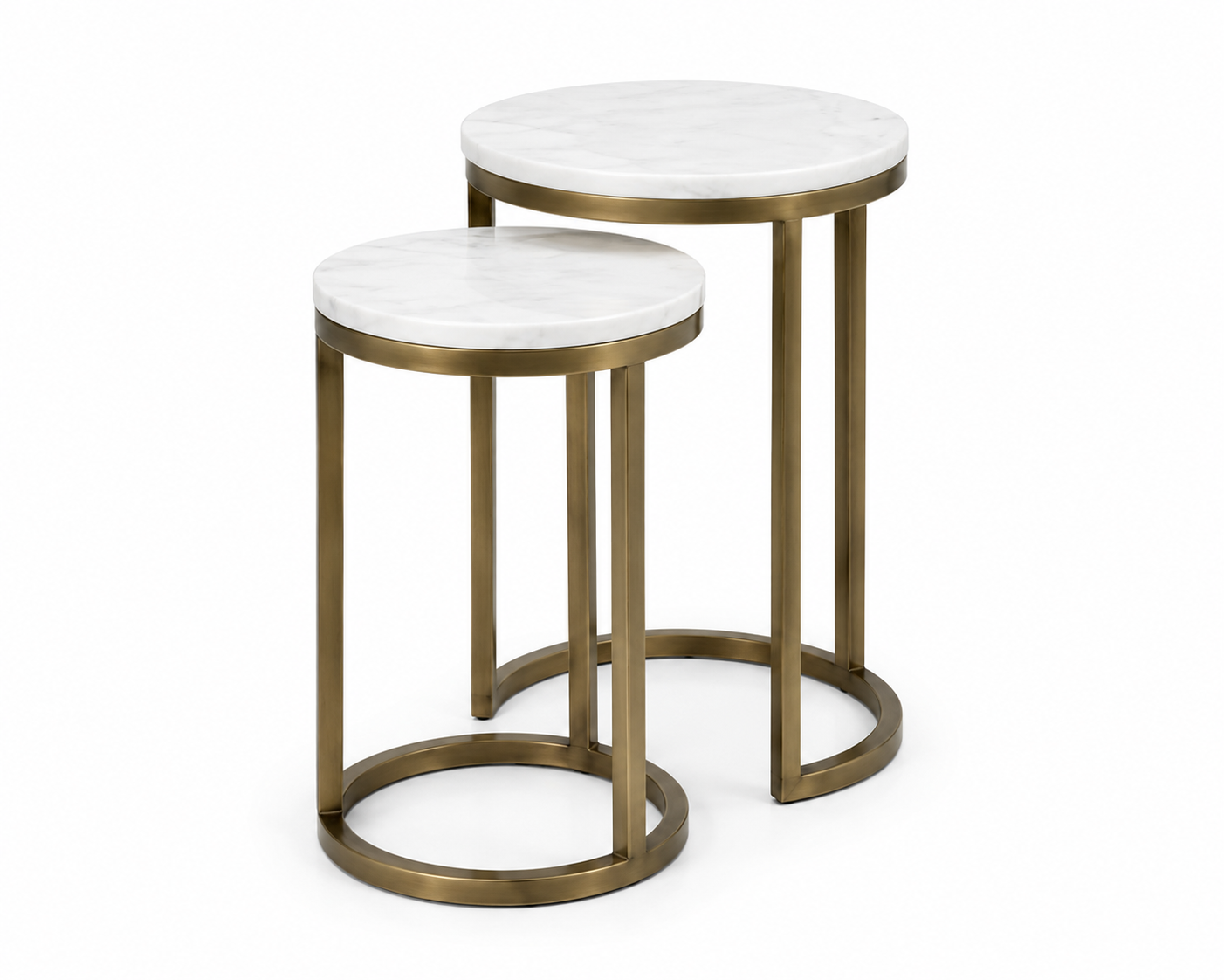STONE SIDE TABLE S/2