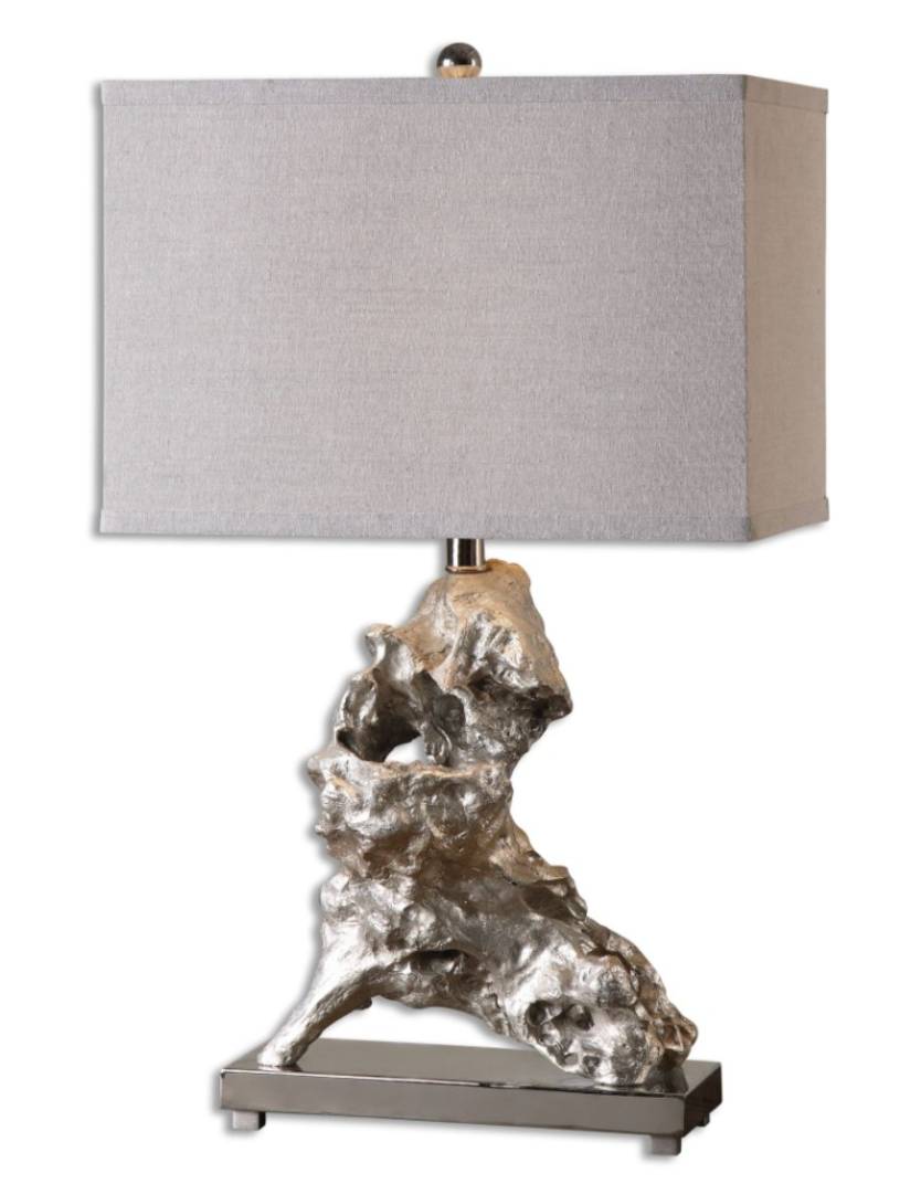 RILLETTA METALLIC SILVER TABLE LAMP