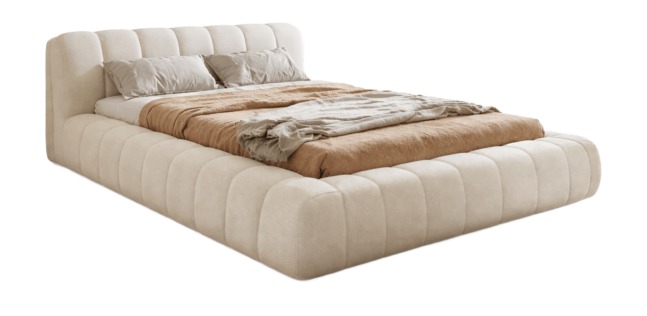 FABRIC BED BEIGE
