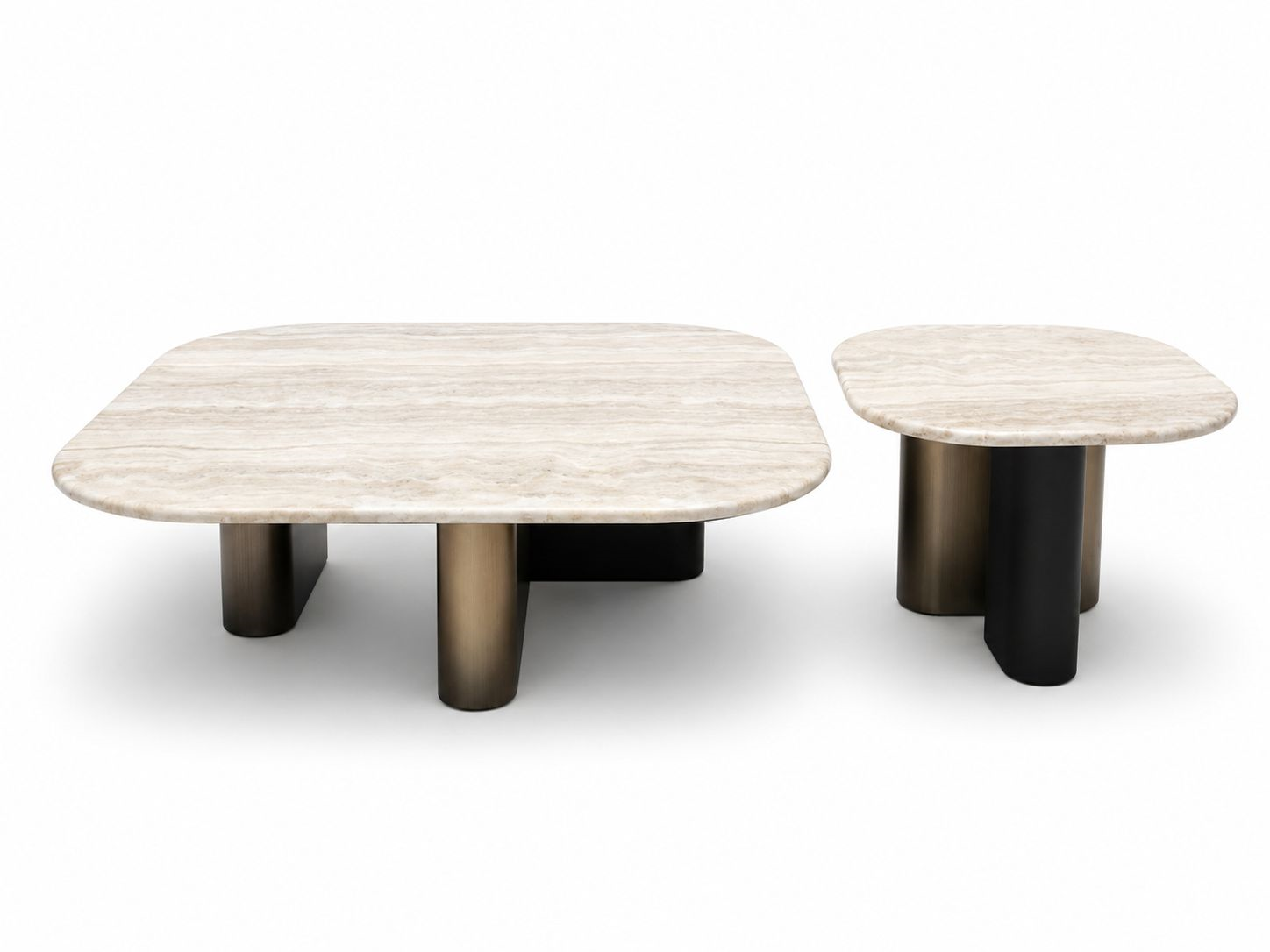 ATLAS COFFEE TABLES S/2