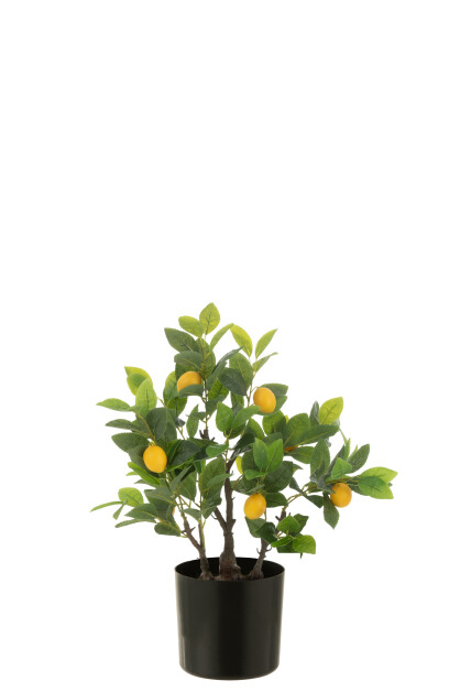 LEMON TREE POT ARTIFICIAL GREEN SMALL