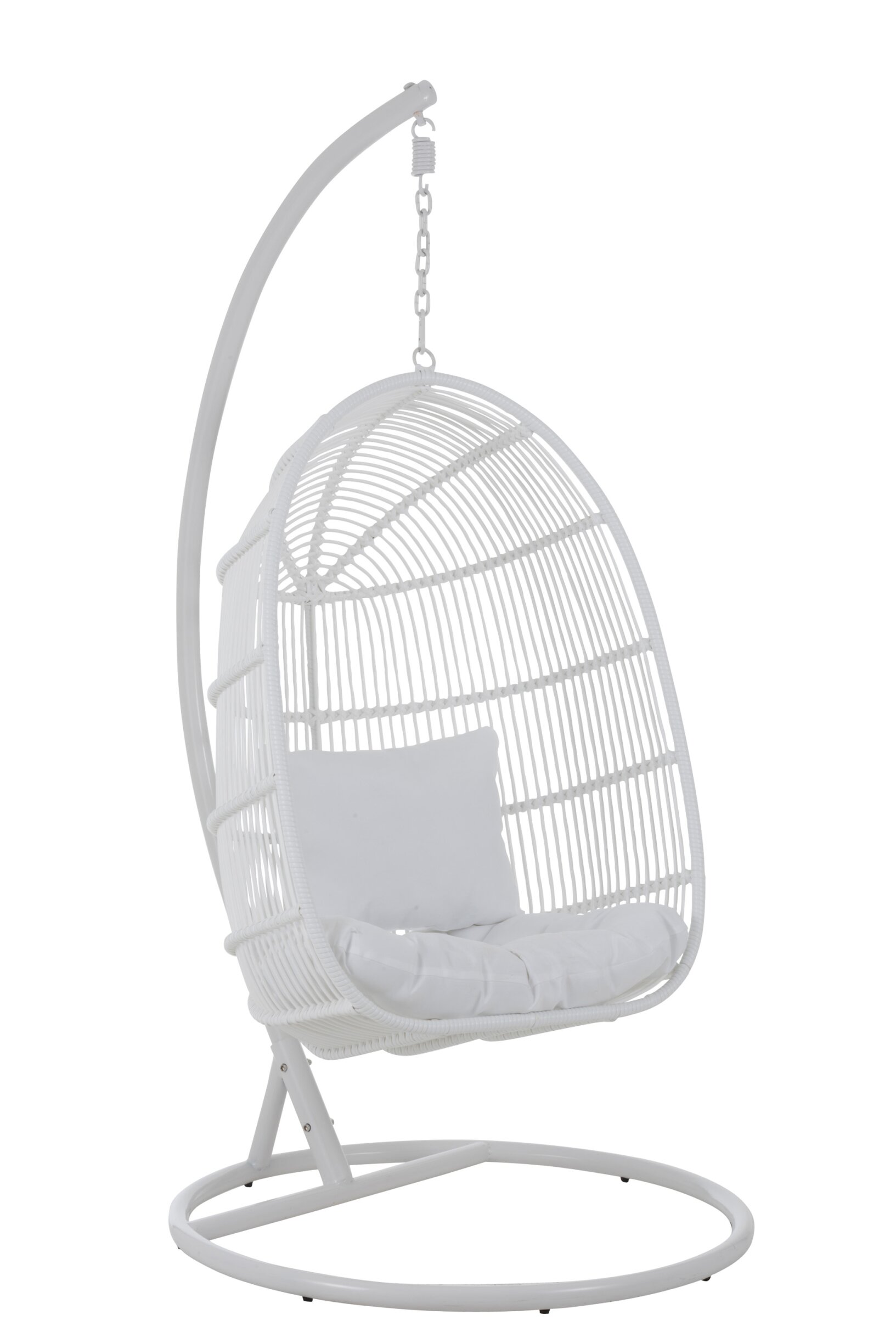 HANGING CHAIR EGGA STEEL/ROPE WHITE