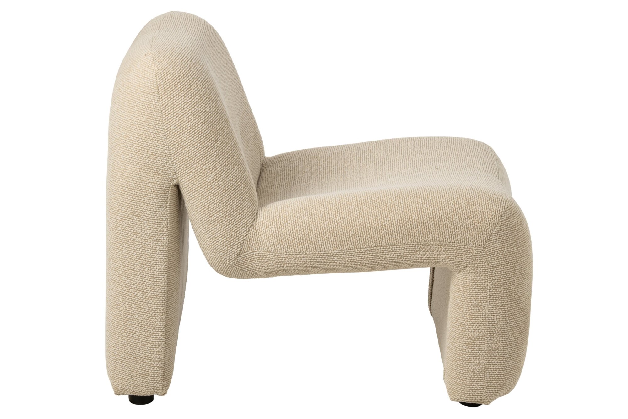 LOUNGE CHAIR MARGO PLYWOOD/FABRIC ECRU