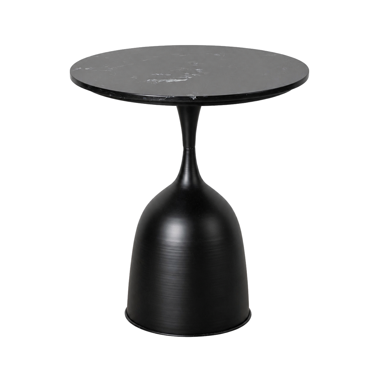 LITTLE TABLE BLACK METAL-MARBLE